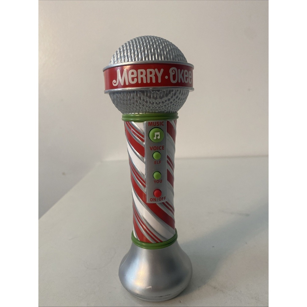 Hallmark Christmas Merry Okee Karaoke Microphone Elf Voice Changer Tested Works!